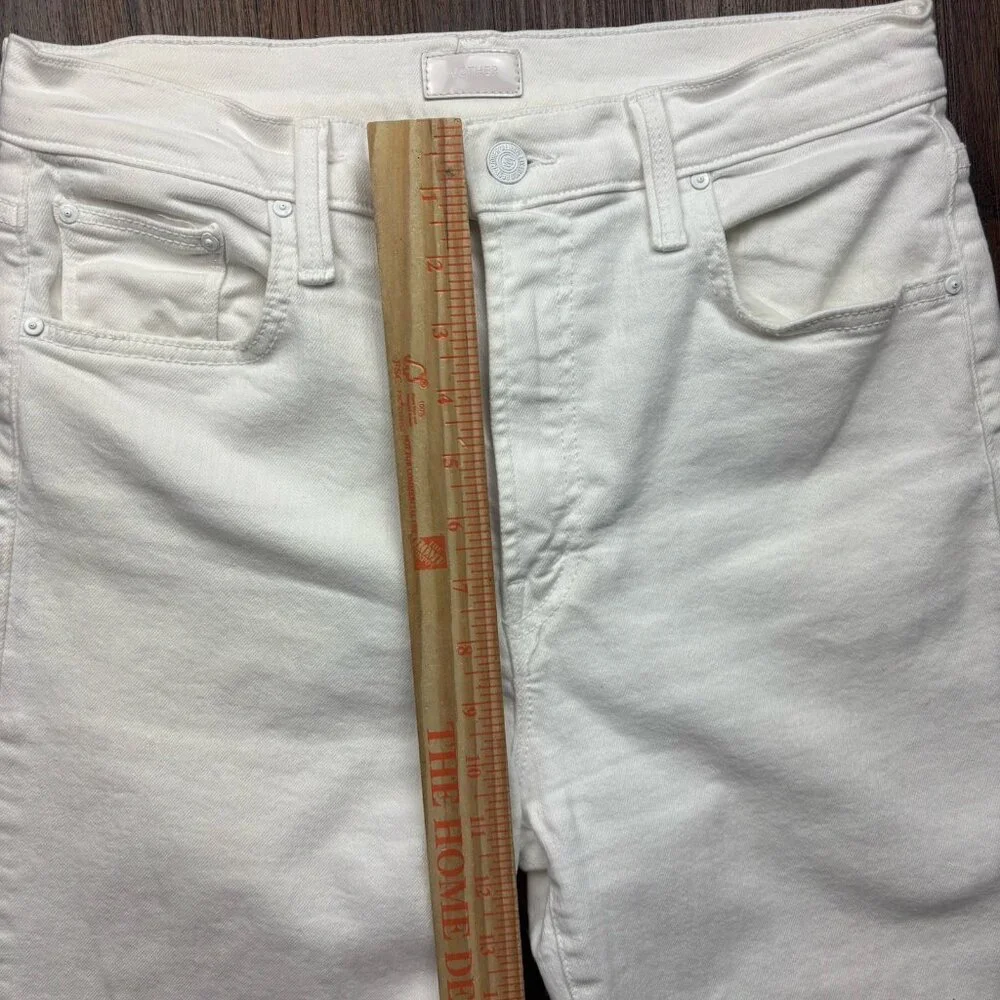 Mother The Rambler Zip Ankle Fairest of Them All Straight Jeans White Size 29 - Picture 8 of 13